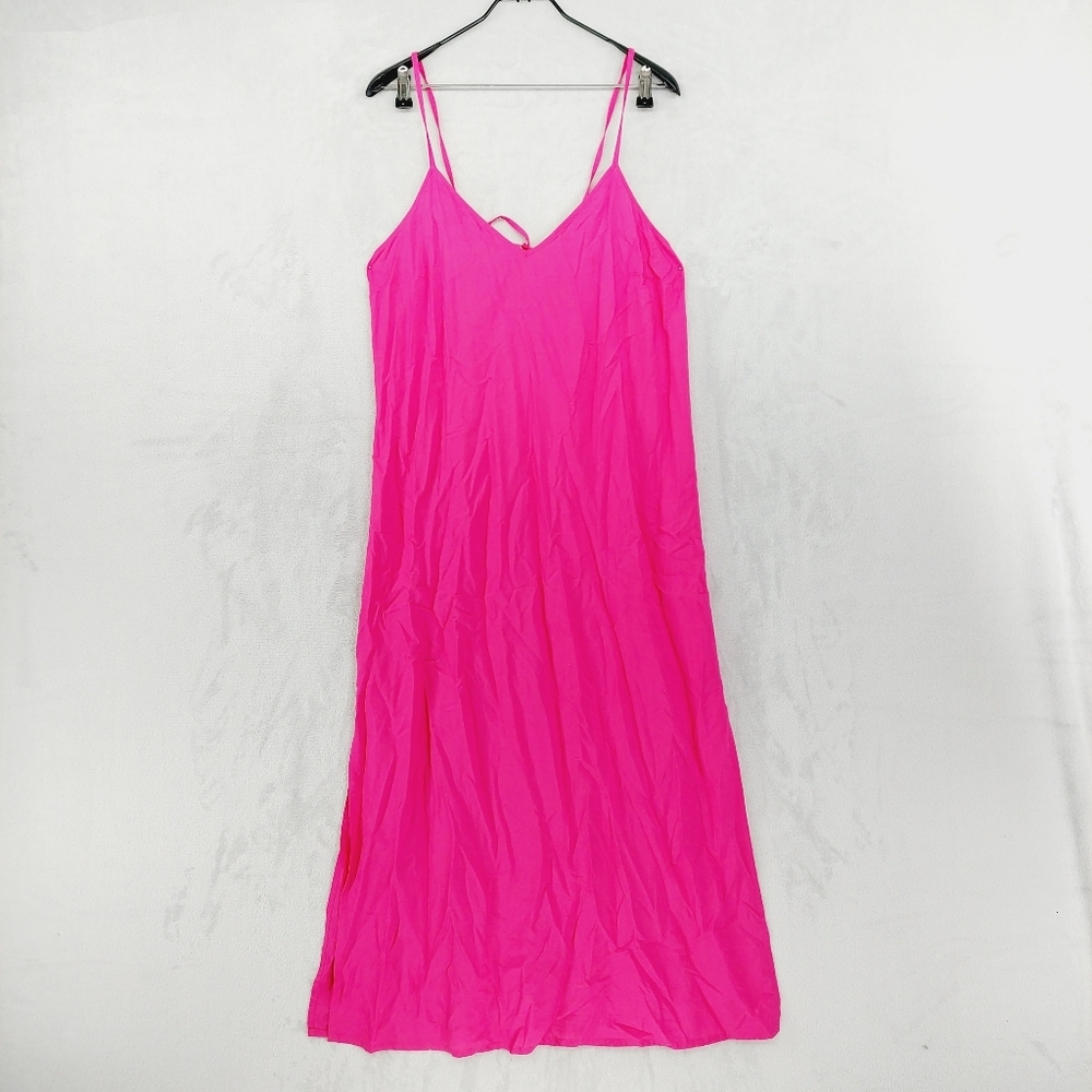 NEW  Old Navy - Vibrant Pink Adjustable Strap Maxi Dress P4787